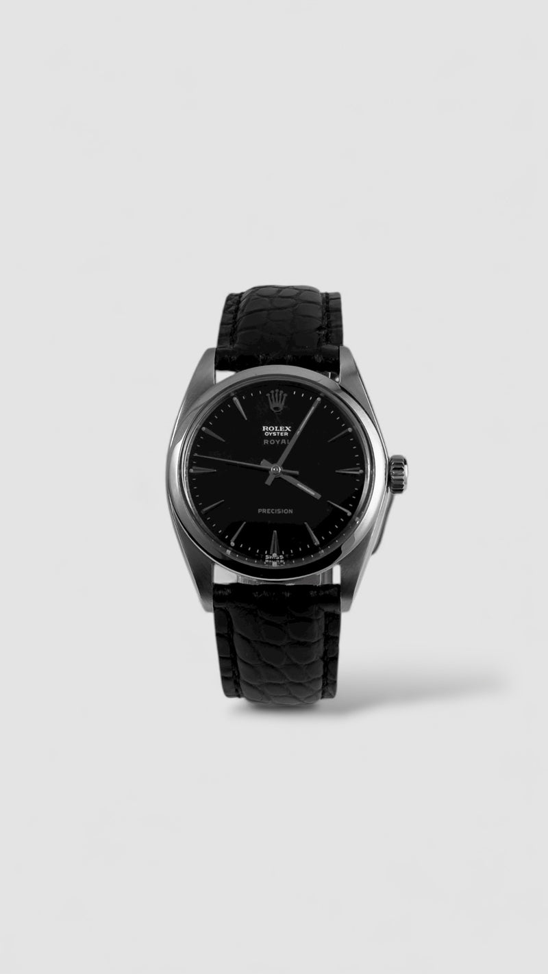 Rolex Oyster Date Precision Hand Wound Black Dial Watch ROLEX Oyster Date Precision 6694 Steel Hand Winding Mens  main image 4
