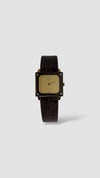 Rado Florence Women’s Watch – Gold Dial with Diamonds, Brown Leather Strap