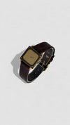 Rado Florence Women’s Watch – Gold Dial with Diamonds, Brown Leather Strap