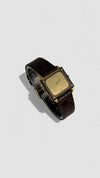 Rado Florence Women’s Watch – Gold Dial with Diamonds, Brown Leather Strap