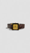 Rado Florence Women’s Watch – Gold Dial with Diamonds, Brown Leather Strap
