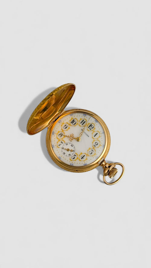 Waltham Tri-Color Pocket Watch – Yellow Gold, 1900s Vintage